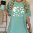 You Otter Read More Books Cute Otter Book Lover Women's Comfort Colors T-Shirt Violet
