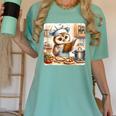 Owl Learning To Cook With Cookbook Chef Apron Stove Cooking Women's Comfort Colors T-Shirt Violet