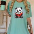 Panda With Book For Reading Enthusiasts Women's Comfort Colors T-Shirt Violet