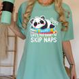 Panda Napping On Books Life’s Too Short To Skip Naps Women's Comfort Colors T-Shirt Violet Panda Napping On Books Life’s Too Short To Skip Naps Women's Comfort Colors T-Shirt Violet