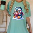 Penguin Reading a Book Animal Women's Comfort Colors T-Shirt Violet Penguin Reading a Book Animal Women's Comfort Colors T-Shirt Violet