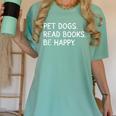 Pet Dogs Read Books Be Happy Women's Comfort Colors T-Shirt Violet