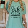 Plot Twist I'm Sober Women's Sobriety Book Reading Literary Women's Comfort Colors T-Shirt Violet
