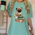 Pug Dog Reading Book Coffee Read Books Be Kind Stay Weird Women's Comfort Colors T-Shirt Violet Pug Dog Reading Book Coffee Read Books Be Kind Stay Weird Women's Comfort Colors T-Shirt Violet