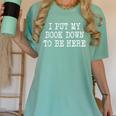 I Put My Book Down To Be Here Women's Comfort Colors T-Shirt Violet