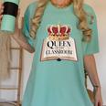 Queen Of The Classroom Appreciation Royal Crown Book Women's Comfort Colors T-Shirt Violet