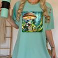 Rabbit Reading Book Under Large Mushroom Easter Bandana Women's Comfort Colors T-Shirt Violet