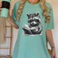 Raccoon With Book Cute Raccoons Reading Books Women's Comfort Colors T-Shirt Violet Raccoon With Book Cute Raccoons Reading Books Women's Comfort Colors T-Shirt Violet