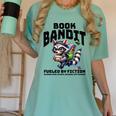 Racoon-Bookworm-Book Bandit-Fueled By Fiction Women's Comfort Colors T-Shirt Violet Racoon-Bookworm-Book Bandit-Fueled By Fiction Women's Comfort Colors T-Shirt Violet