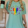 Rainbow Book With Stars And Moon Phases Gay Pride LGBT Women's Comfort Colors T-Shirt Violet Rainbow Book With Stars And Moon Phases Gay Pride LGBT Women's Comfort Colors T-Shirt Violet