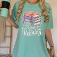 Rather Be Reading Book Lover Stack Women's Comfort Colors T-Shirt Violet Rather Be Reading Book Lover Stack Women's Comfort Colors T-Shirt Violet
