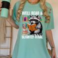 Well Read & Slightly Feral Raccoon Book Lover Graphic Women's Comfort Colors T-Shirt Violet Well Read & Slightly Feral Raccoon Book Lover Graphic Women's Comfort Colors T-Shirt Violet