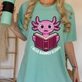 I Read Banned Books Axolotl Reading Women's Comfort Colors T-Shirt Violet