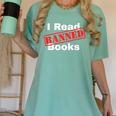 I Read Banned Books Censored Red Stamp Reading Librarian Women's Comfort Colors T-Shirt Violet