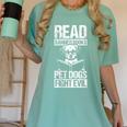 Read Banned Books PET DOGS FIGHT EVIL Read Banned Books Dog Women's Comfort Colors T-Shirt Violet Read Banned Books PET DOGS FIGHT EVIL Read Banned Books Dog Women's Comfort Colors T-Shirt Violet
