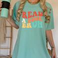 Read A Book Bruh Read Reading Librarian Boys Teen Kids Women's Comfort Colors T-Shirt Violet