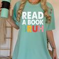 Read A Book Bruh Teacher Women's Comfort Colors T-Shirt Violet