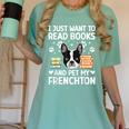Read Books & Pet My Frenchton Owner Frenchton Lover Women's Comfort Colors T-Shirt Violet