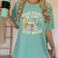 Read Books Be Kind Stay Weird Book Dragon Skeleton Reading Women's Comfort Colors T-Shirt Violet Read Books Be Kind Stay Weird Book Dragon Skeleton Reading Women's Comfort Colors T-Shirt Violet