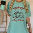 Read Books Be Kind Stay Weird Bookish Cowboy Reading Raccoon Women's Comfort Colors T-Shirt Violet
