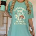 Read Books Be Kind Stay Weird Raccoon Coffee Lover Reading Women's Comfort Colors T-Shirt Violet Read Books Be Kind Stay Weird Raccoon Coffee Lover Reading Women's Comfort Colors T-Shirt Violet