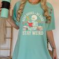 Read Books Be Kind Stay Weird Skeleton Reading Book Women's Comfort Colors T-Shirt Violet