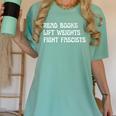 Read Books Lift Weights Fight Fascists Lovers Reading Premium Women's Comfort Colors T-Shirt Violet