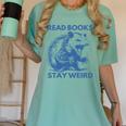 Read Books Stay Weird Women's Comfort Colors T-Shirt Violet Read Books Stay Weird Women's Comfort Colors T-Shirt Violet