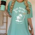 Read Books Be Weird Stay Feral Opossum Women's Comfort Colors T-Shirt Violet