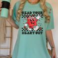 Read Your Heart Out Teacher Valentines Book Lover Women's Comfort Colors T-Shirt Violet Read Your Heart Out Teacher Valentines Book Lover Women's Comfort Colors T-Shirt Violet