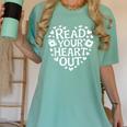 Read Your Heart Out Teacher Women Bookish Reader Book Lover Women's Comfort Colors T-Shirt Violet
