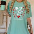 Read Your Heart Out Valentine Book Lover Reading Teacher Women's Comfort Colors T-Shirt Violet Read Your Heart Out Valentine Book Lover Reading Teacher Women's Comfort Colors T-Shirt Violet