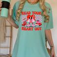 Read Your Heart Out Valentine Reading Book Kid Teacher Women's Comfort Colors T-Shirt Violet