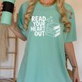 Read Your Heart Out Valentine Reading Books Teachers Kids Women's Comfort Colors T-Shirt Violet