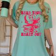 Read Your Heart Out Valentines Day Book Lover Bookish Teach Women's Comfort Colors T-Shirt Violet