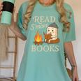 Read S'More Books Campfire Reading Book Lovers Camper Women's Comfort Colors T-Shirt Violet
