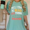 Read And Think About Prayer Faith & Book Lover Premium Women's Comfort Colors T-Shirt Violet