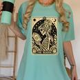 The Reader Tarot Card Book Lover Skeleton Reading Book Women's Comfort Colors T-Shirt Violet The Reader Tarot Card Book Lover Skeleton Reading Book Women's Comfort Colors T-Shirt Violet