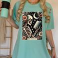 The Reader Tarot Card Skeleton Reading Book Bookworm Bookish Women's Comfort Colors T-Shirt Violet The Reader Tarot Card Skeleton Reading Book Bookworm Bookish Women's Comfort Colors T-Shirt Violet
