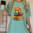 Reading Book Lover Red Panda Read Books Be Kind Stays Weird Women's Comfort Colors T-Shirt Violet Reading Book Lover Red Panda Read Books Be Kind Stays Weird Women's Comfort Colors T-Shirt Violet