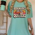 Reading Bookmarks Are For Quitters Reader Book Lovers Women's Comfort Colors T-Shirt Violet Reading Bookmarks Are For Quitters Reader Book Lovers Women's Comfort Colors T-Shirt Violet