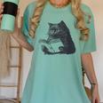Reading Cat Cat Book Lover Women's Comfort Colors T-Shirt Violet Reading Cat Cat Book Lover Women's Comfort Colors T-Shirt Violet