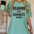 Reading Is My Favorite Sport Book Lover Quote Women's Comfort Colors T-Shirt Violet Reading Is My Favorite Sport Book Lover Quote Women's Comfort Colors T-Shirt Violet