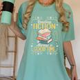 Reading Fiction Always A Good Time Book Reading Bookworm Women's Comfort Colors T-Shirt Violet