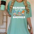 Reading With My Gnomies Gnomes Books Lover Bookworm Women's Comfort Colors T-Shirt Violet Reading With My Gnomies Gnomes Books Lover Bookworm Women's Comfort Colors T-Shirt Violet