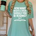 Reading Meme 6 To 7 Nights a Week Book Appreciation Women's Comfort Colors T-Shirt Violet