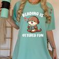 Reading Is Otterly Fun Otter Bookworm Book Lover Librarian Women's Comfort Colors T-Shirt Violet Reading Is Otterly Fun Otter Bookworm Book Lover Librarian Women's Comfort Colors T-Shirt Violet
