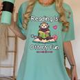 Reading Is Otterly Fun Sea Otter Book Loving Librarian Women's Comfort Colors T-Shirt Violet Reading Is Otterly Fun Sea Otter Book Loving Librarian Women's Comfort Colors T-Shirt Violet