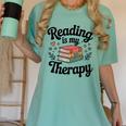 Reading Is My Therapy Book Lover Bookworm Women's Comfort Colors T-Shirt Violet Reading Is My Therapy Book Lover Bookworm Women's Comfort Colors T-Shirt Violet