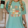 Reading Is My Therapy Book Lover Women's Comfort Colors T-Shirt Violet